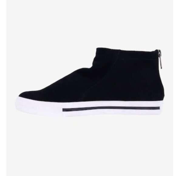 NEW L'AMOUR DES PIEDS Suede Kaila Comfort women Sneaker Booties in black 725 6m3 - Picture 7 of 9